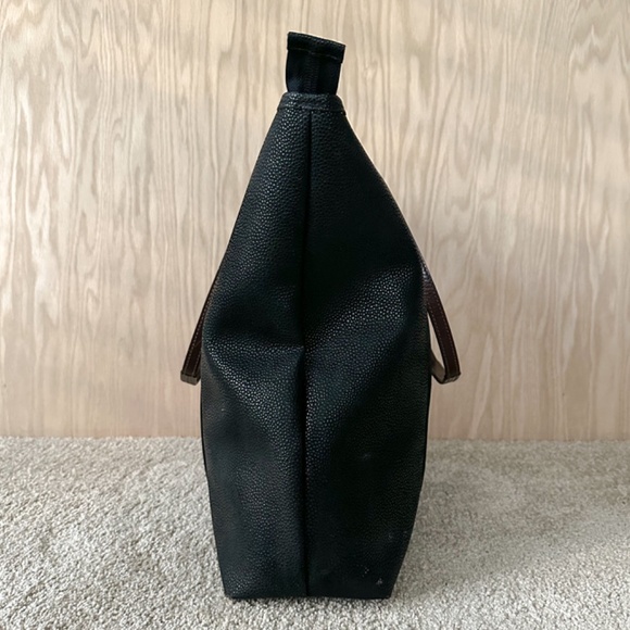 Jack Georges Pebbled Leather Black Laptop Tote Bag - Picture 3 of 15